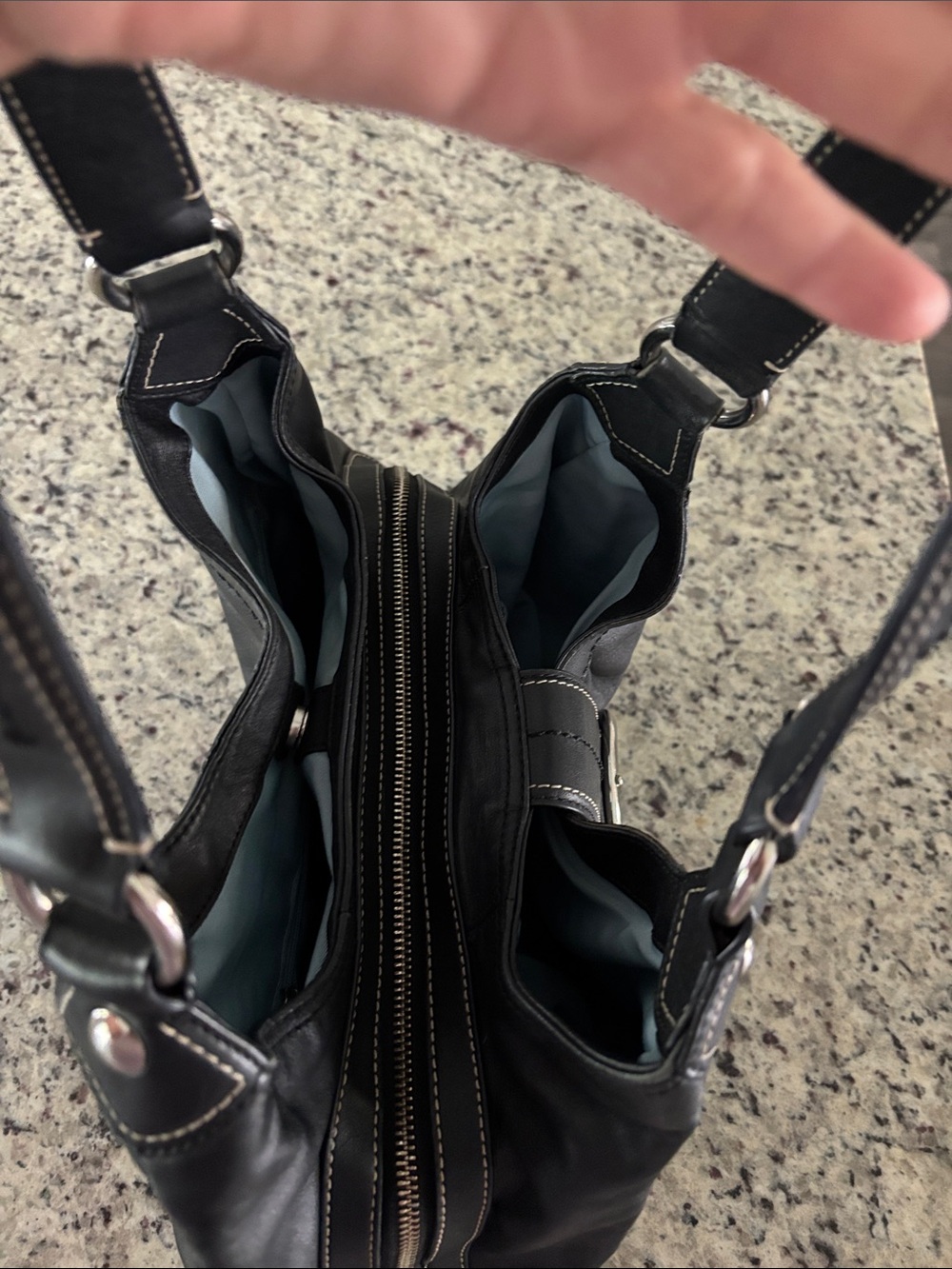Coach Large SoHo Lynn Hobo Bag Leather Shoulder Handbag Purse Black Pre-Owned - Picture 11 of 15